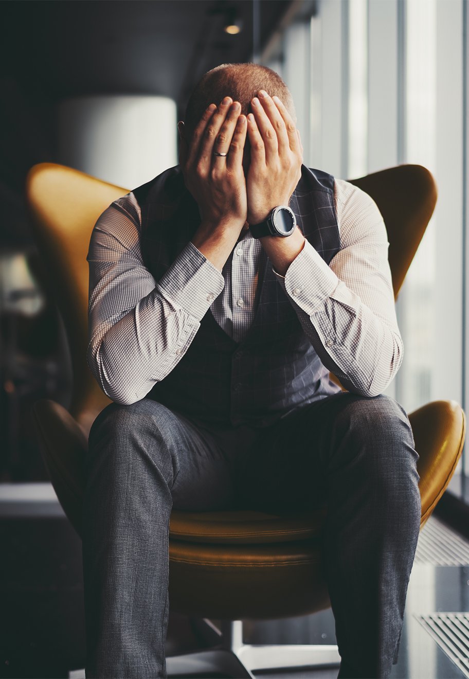 man frustrated with his doctor