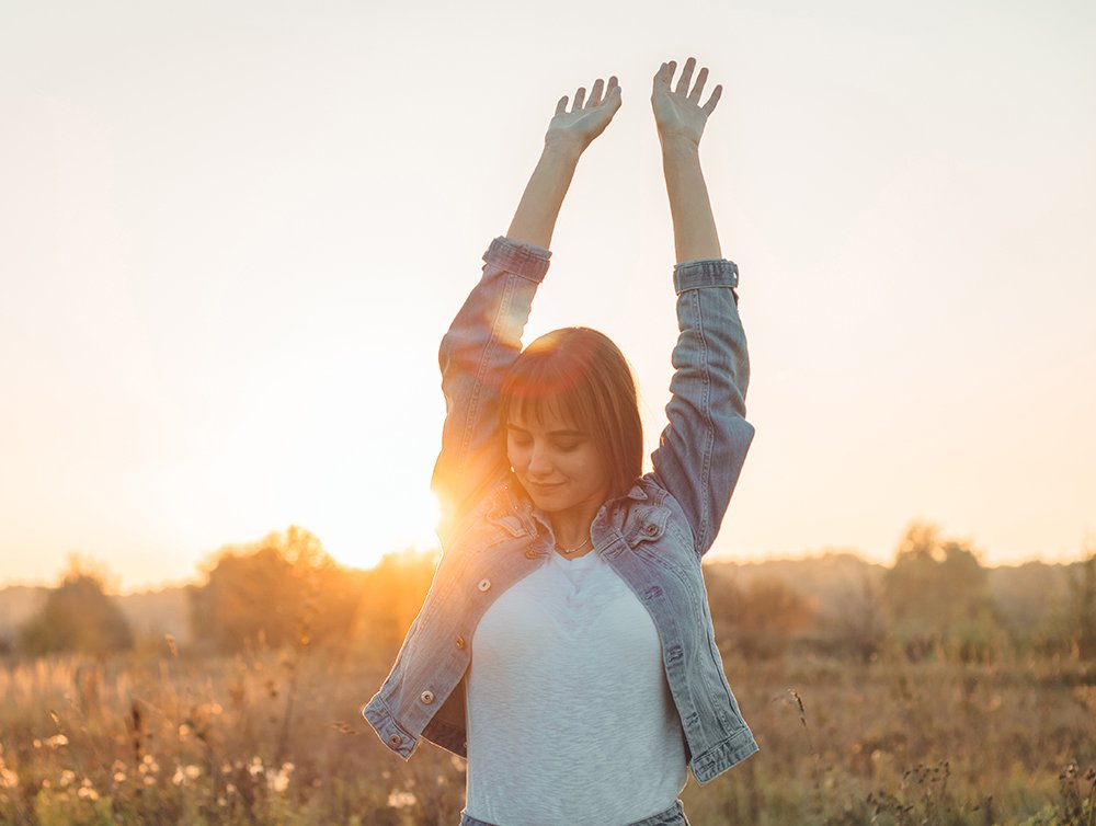 happy and healthy woman